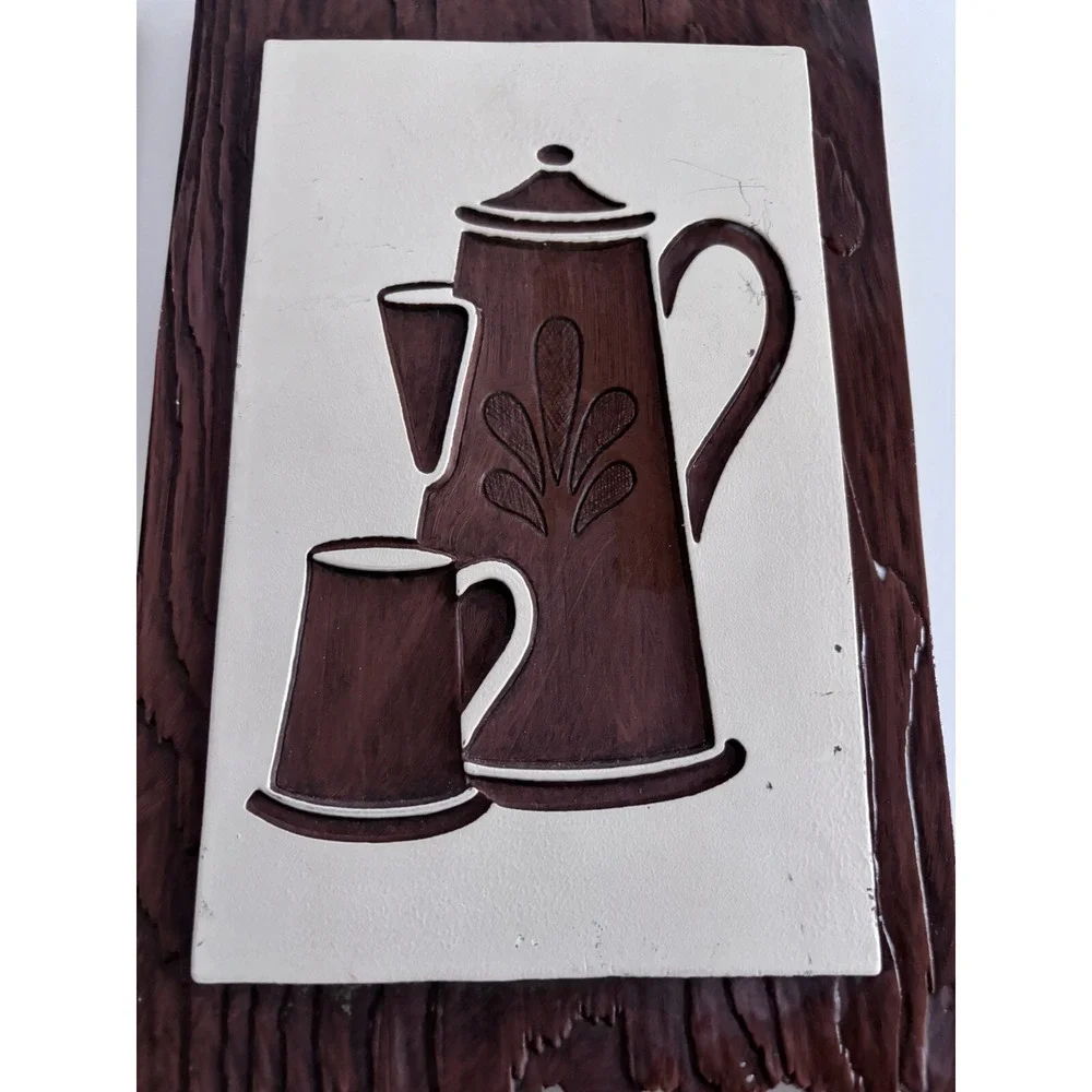 Vintage 1964 Robert Angeli Artcraft Chalkware Coffee Grinder & Carafe 10